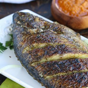 Grilled Tilapia with hot pepper dipping sauce