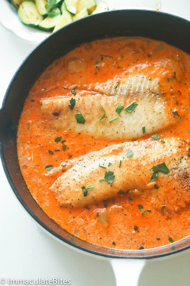 Fish Fillet in cream sauce