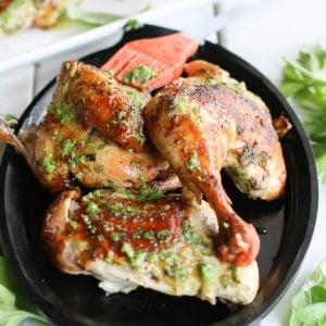 Freshly grilled green seasoning chicken for a super easy weeknight dinner