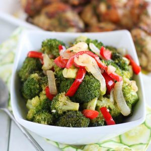 Spicy Roast garlic broccoli