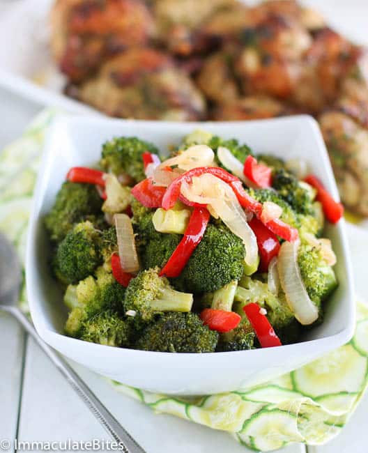 Spicy Roast garlic broccoli