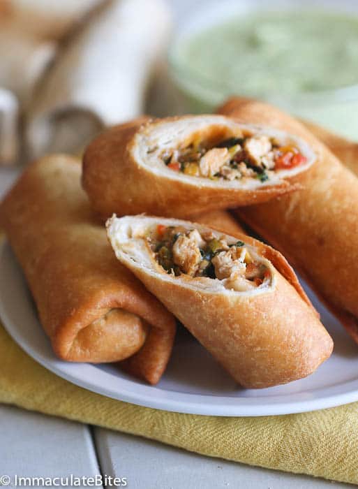 Crispy Baked Egg Rolls - Pinch and Swirl