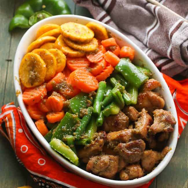 Chicken, Plantain, and Vegetables