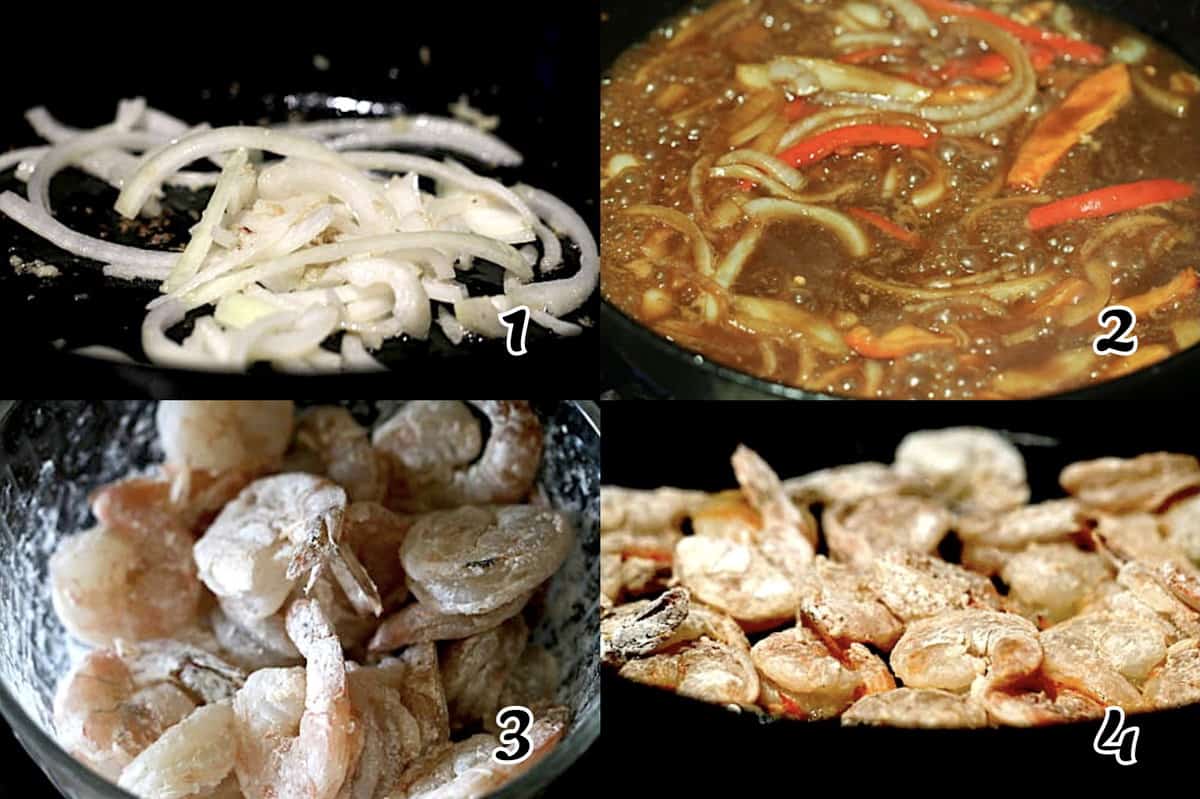 Make the sauce and prep the seafood