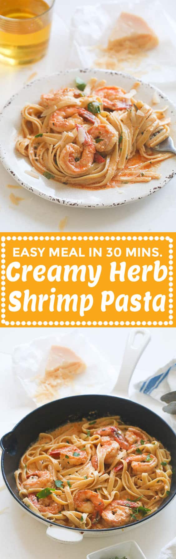 Creamy Herb Shrimp Pasta Recipe