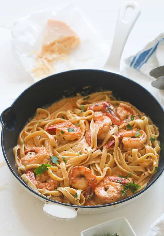 Decadent creamy shrimp pasta for an insanely delicious meal