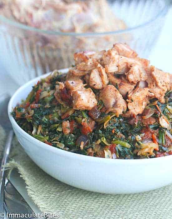Freshly stewed greens for a healthy side dish