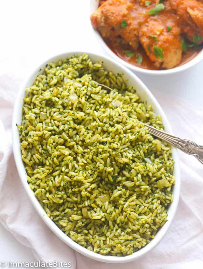 Brown Spinach rice