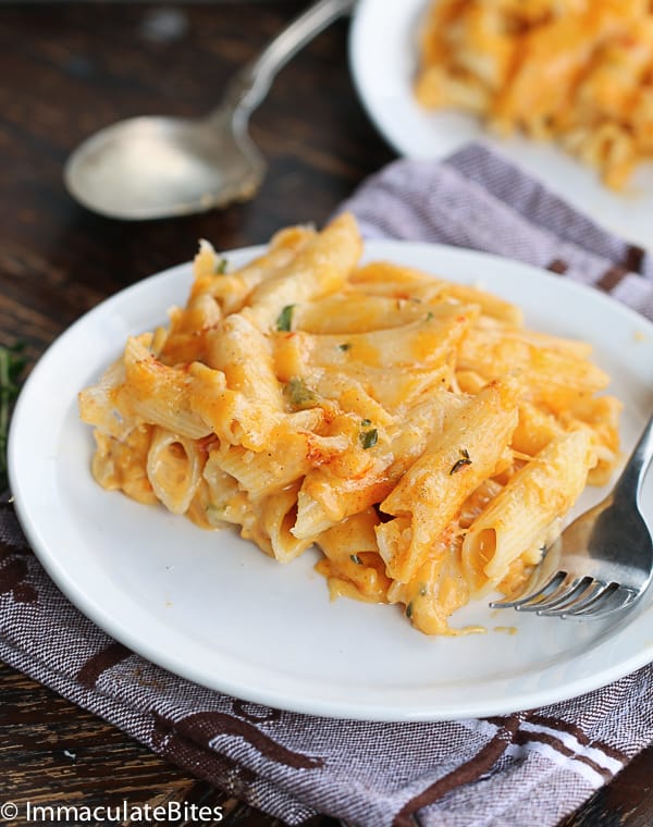 Serving up a side of Trinidad macaroni pie. It's perfect for any holiday.