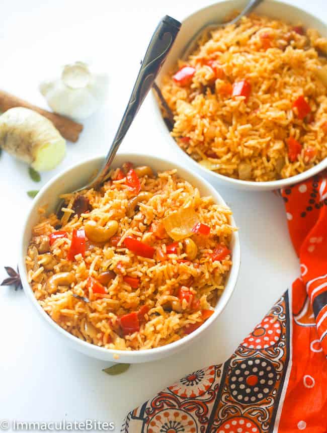 two bowls of East African Pilau Rice