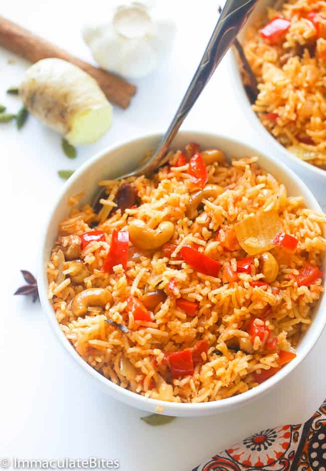 a bowl of East African Pilau Rice