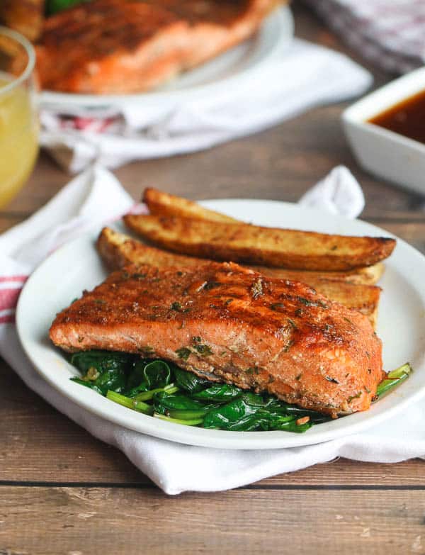 Jerk Salmon and Potatoes