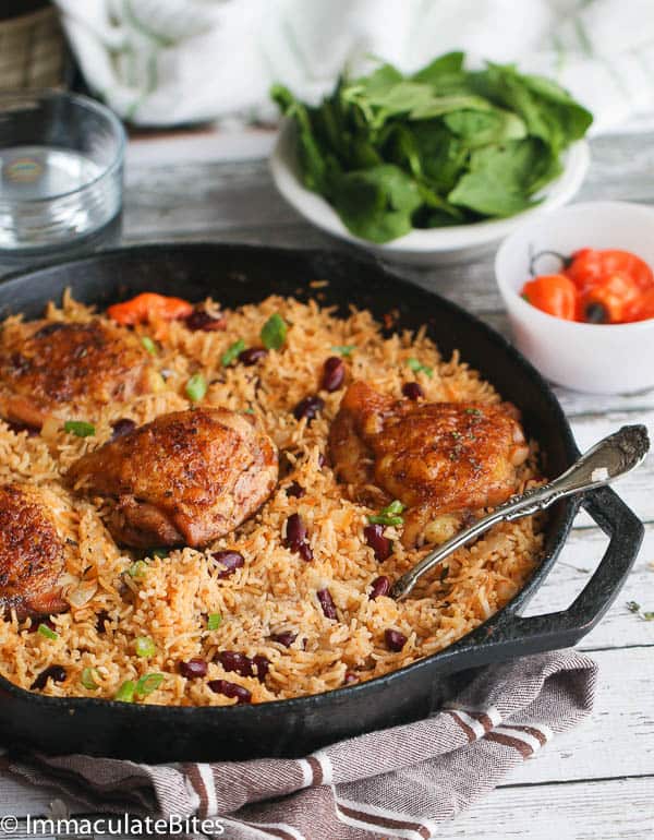  One Pot Caribbean Jerk Chicken & Rice