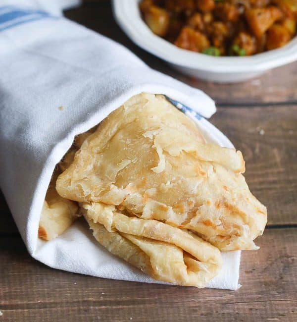 Buss up shut paratha roti