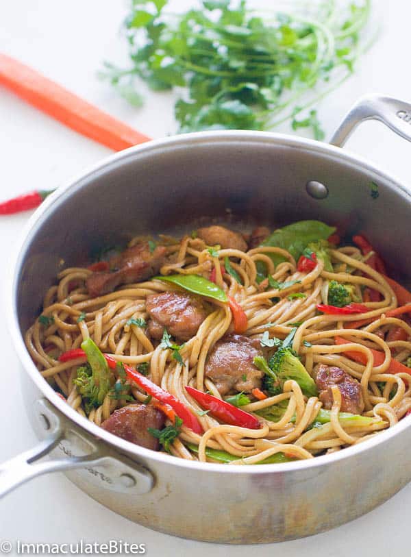Caribbean-style chow mein for an insanely good one-pot meal