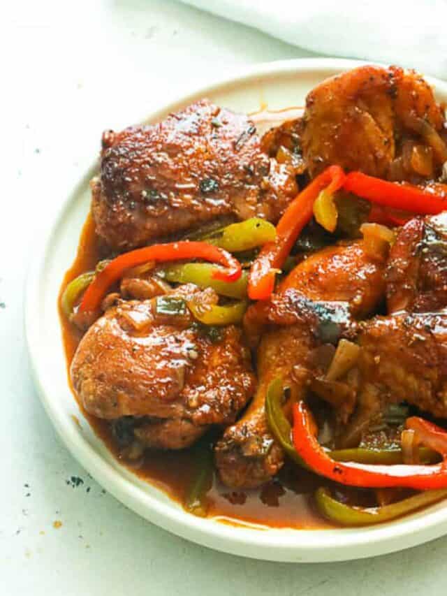 Jamaican brown stew chicken, easy to make dinner ideas Immaculate Bites