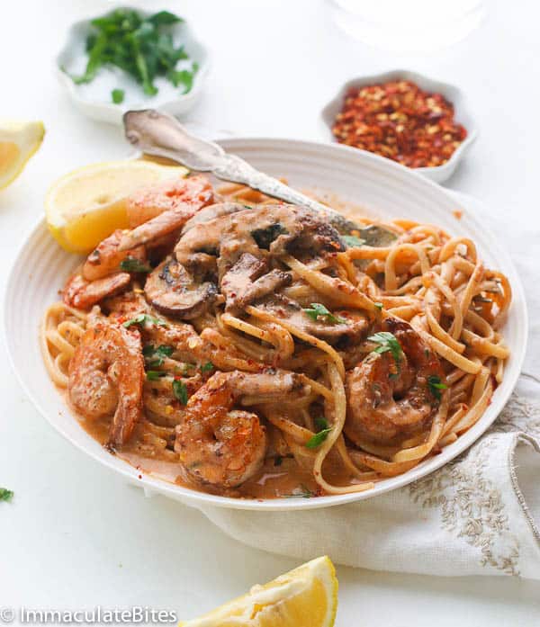 Creamy Jerk Shrimp Spaghetti