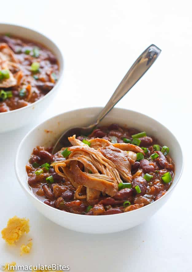 Slow cooker chicken and bean stew for Caribbean comfort food