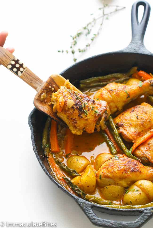 Braised Thyme , Garlic , Mustard Chicken
