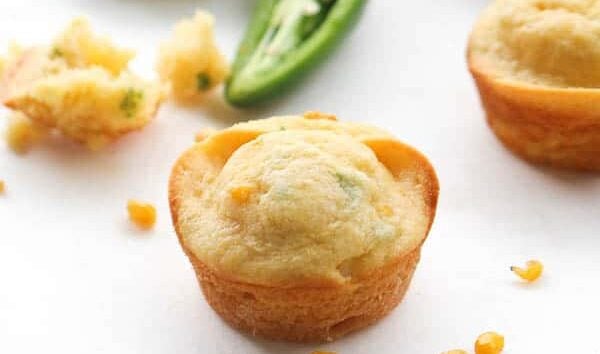 Cornbread muffins with pineapple and jalapeno