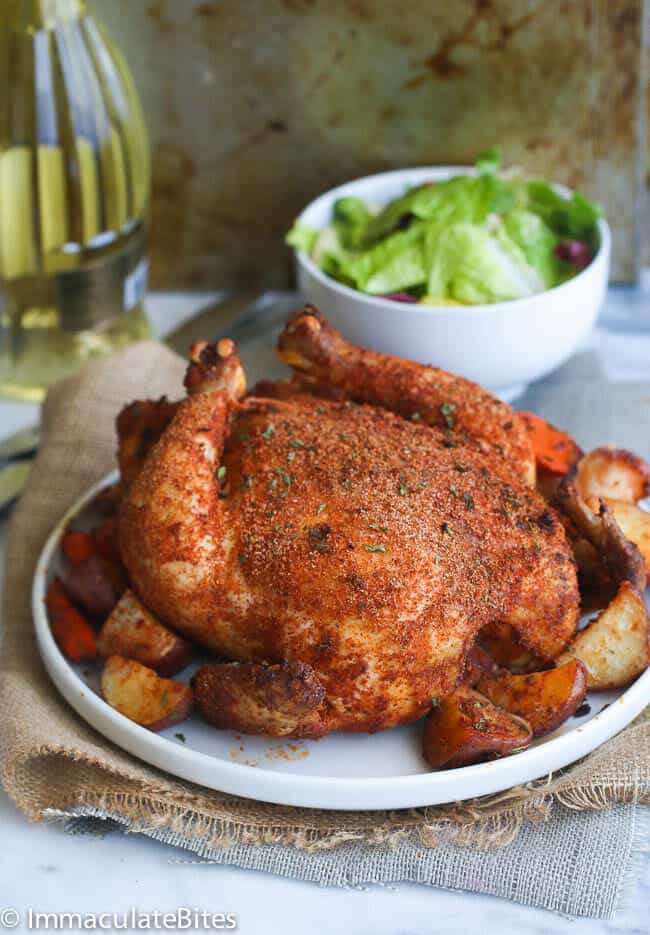 Instant Pot Whole Chicken with Cajun Spice Rub - DadCooksDinner