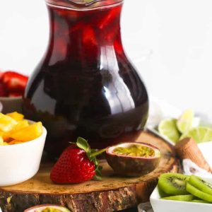 Hibiscus Fruity Sangria in a Pitcher