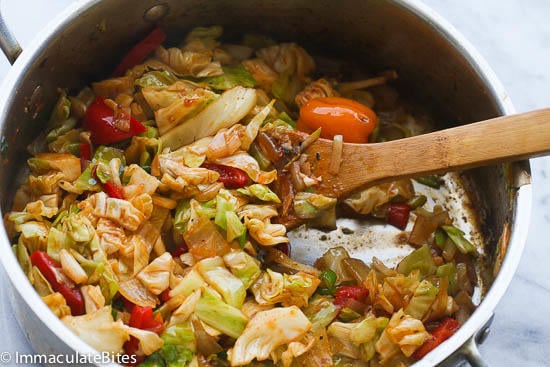 Jamaican Cabbage and Shrimp