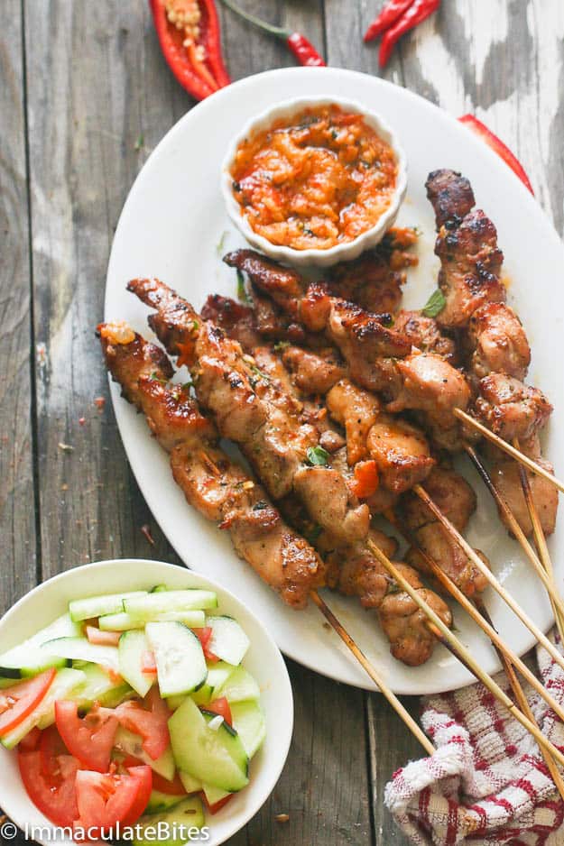 Peri Peri Marinated Chicken Skewers