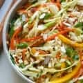 Caribbean Coleslaw perfect for a family cookout on Memorial Day or the Fourth of July