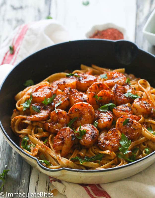 Blackened Shrimp and Pasta