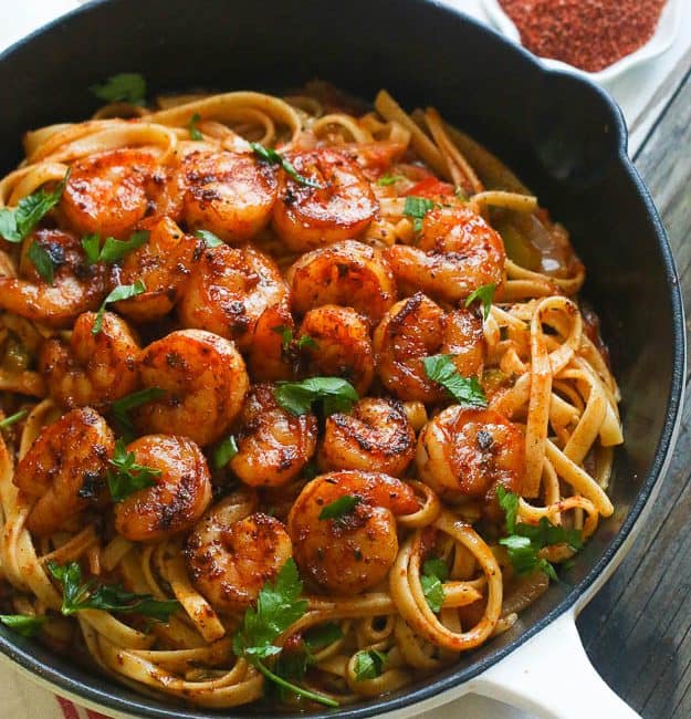 Blackened Shrimp and Pasta