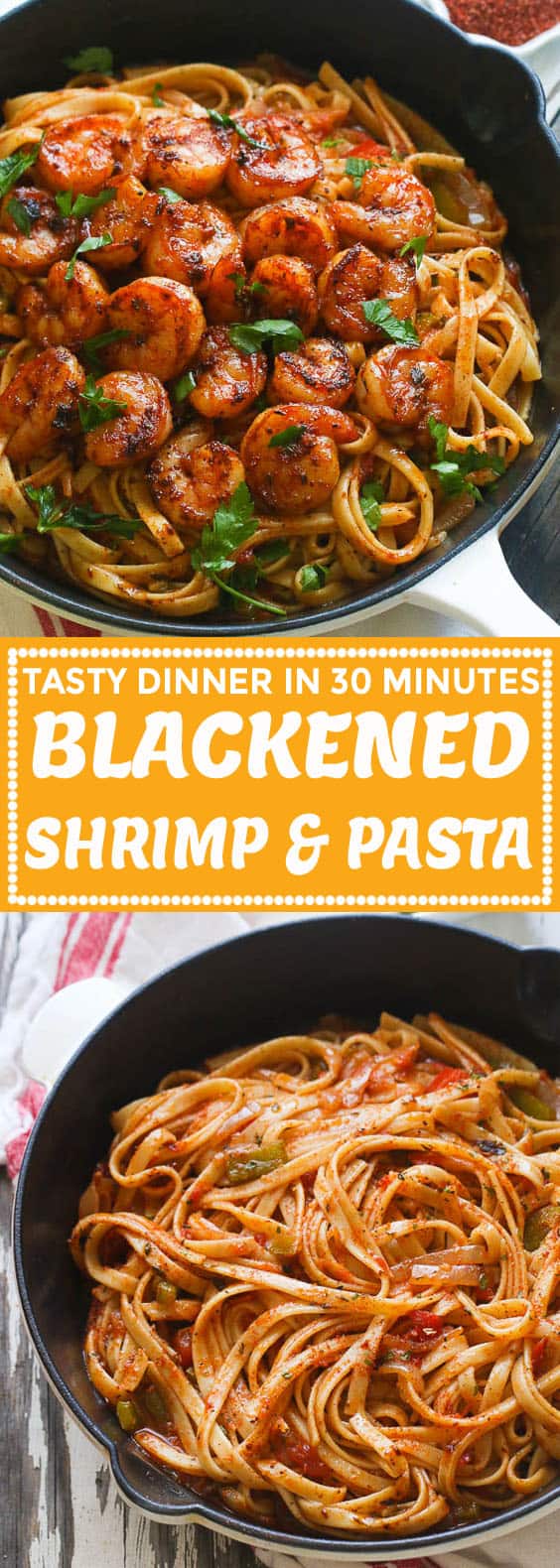Blackened Shrimp and Pasta