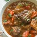 Amazing Slow Cooker Jamaican Stew in a bowl ready to enjoy