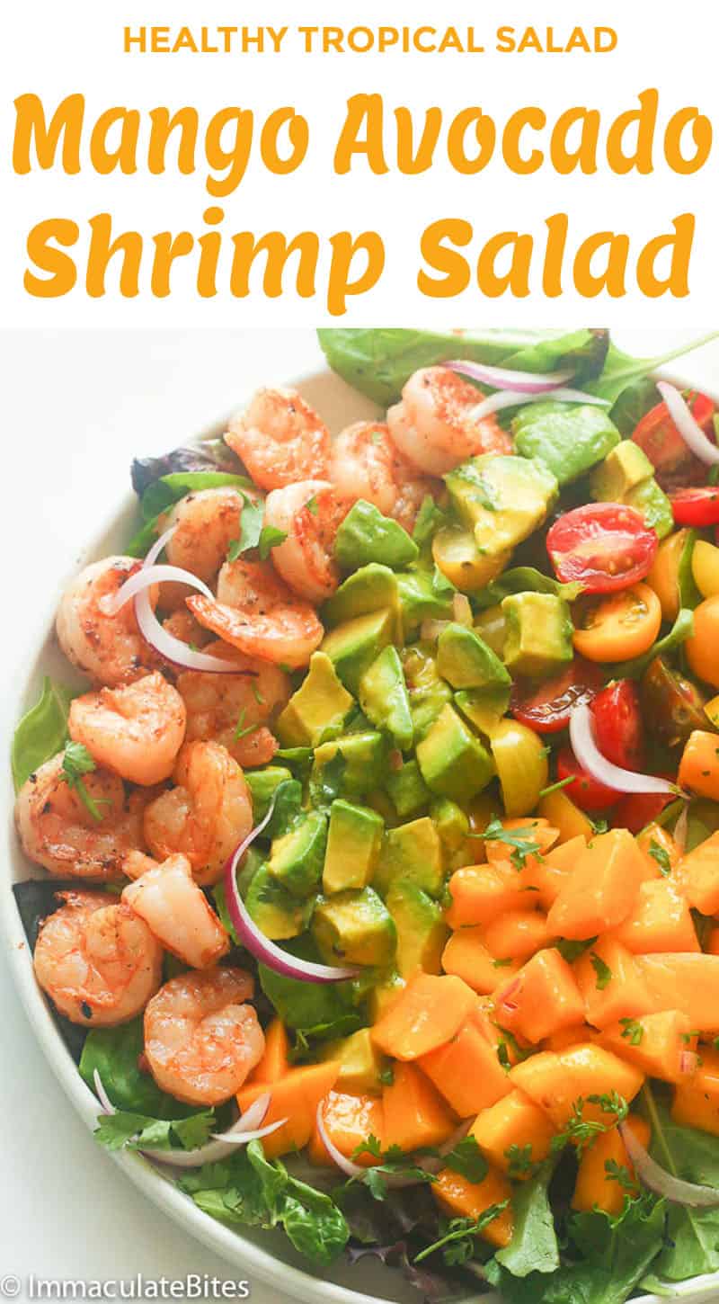 Mango Avocado Shrimp Salad & Mango Dressing