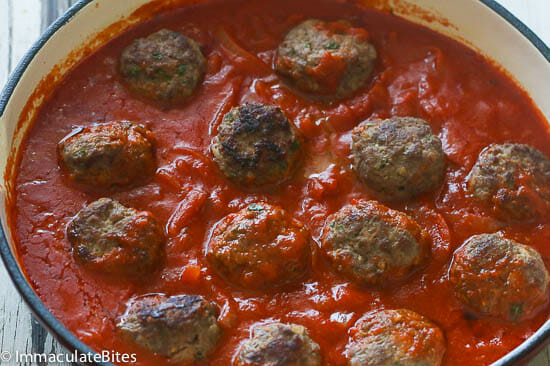 African Meatballs in tomato sauce