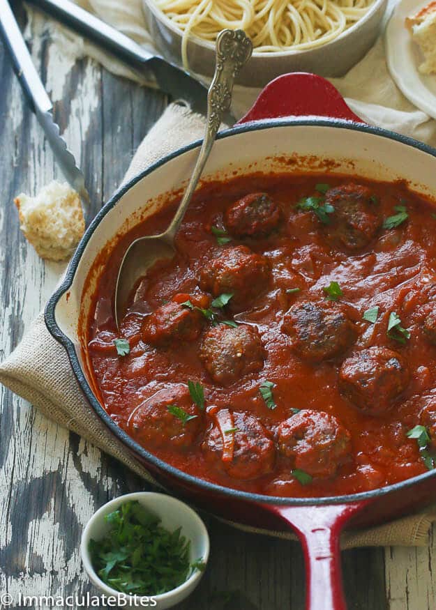 African meatballs in tomato sauce