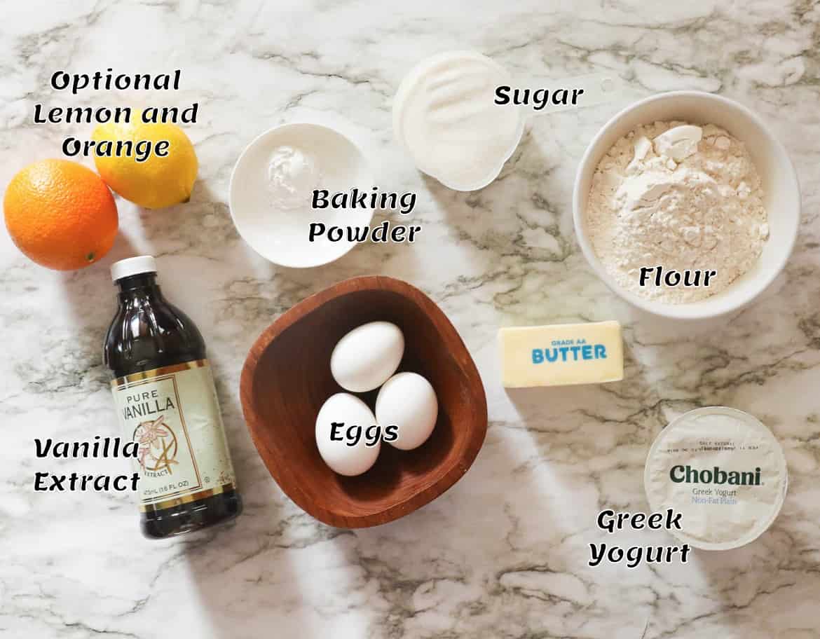 What you need to make French Yogurt Cake
