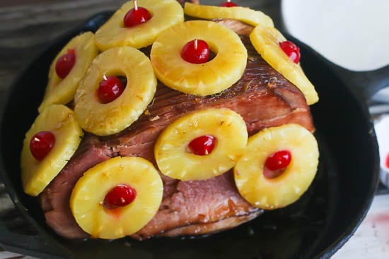 Pineapple Rum Glazed ham