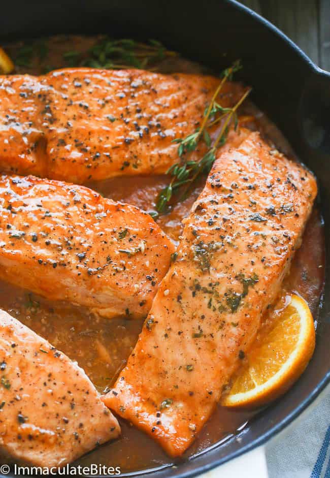 Orange Honey Glazed Salmon