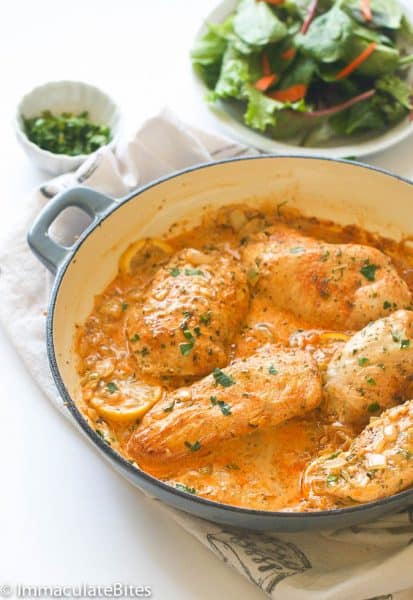 Creamy Lemon Garlic Boneless Chicken Breast - Immaculate Bites