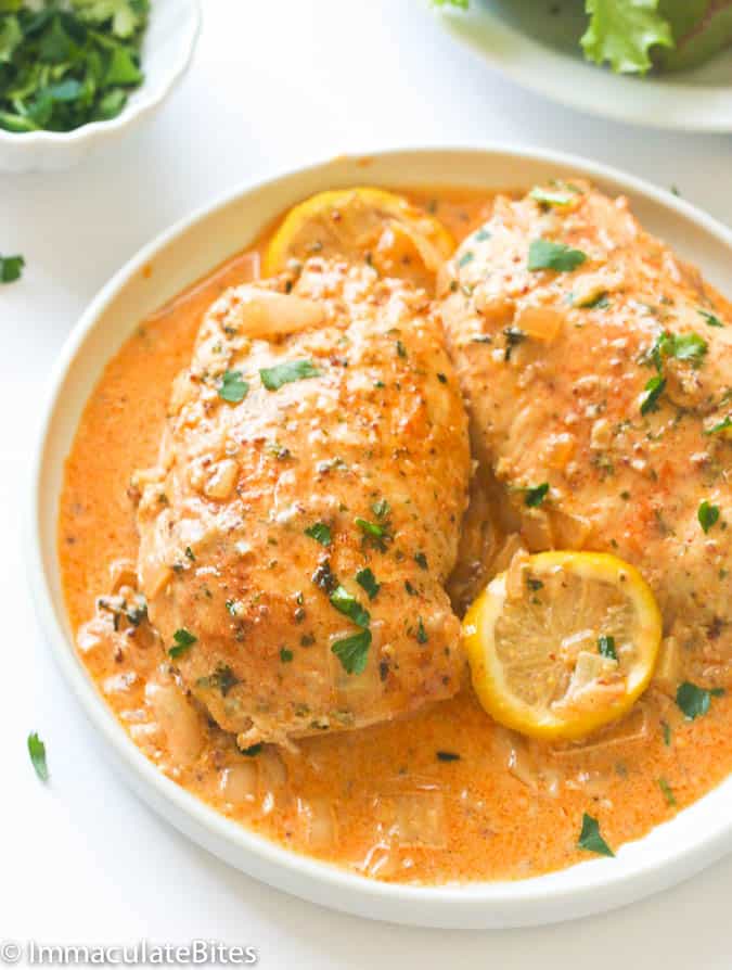 Creamy Lemon Garlic Boneless Chicken Breast