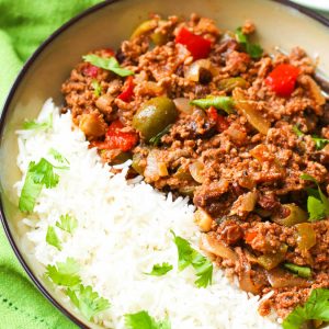 picadillo with rice