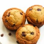 Getting ready to enjoy muffins with chocolate and bananas