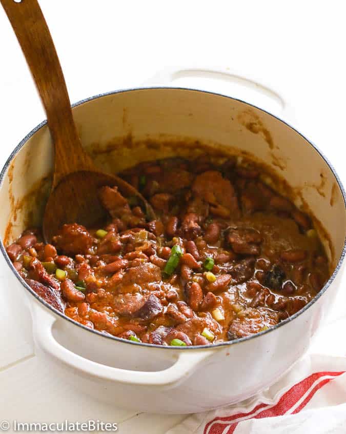 Red Beans and Rice in a Pot