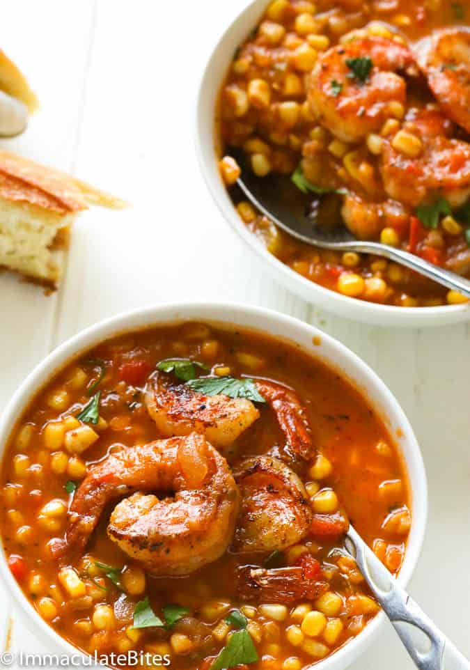 Add Cajun Corn Shrimp Soup to Fall Soup Recipes List