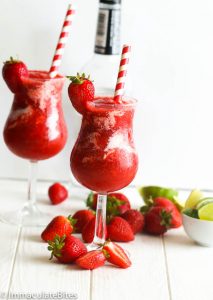 Two insanely good strawberry daiquiris to enjoy