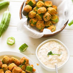 Fried Okra in a basket