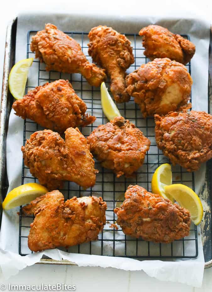 Getting ready to dive into freshly fried chicken for Black History Month