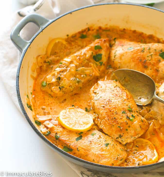 Creamy Lemon Garlic Chicken Breasts