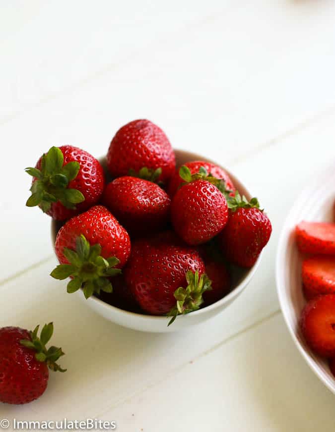 A bowl of fresh strawberries